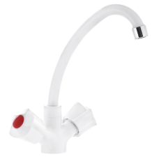 Змішувач для кухні Plamix Ama-271 White (без підведення) (PM0696)