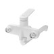 Змішувач для ванни Plamix Lucas-006 EURO SET White з шлангом, лійкою та кронштейном (PM0709)