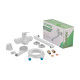 Змішувач для ванни Plamix Lucas-006 EURO SET White з шлангом, лійкою та кронштейном (PM0709)