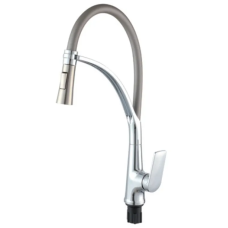 Змішувач для кухні Plamix Lucas-017 SET CHROME REFL.Grey з підведенням (PM0715)