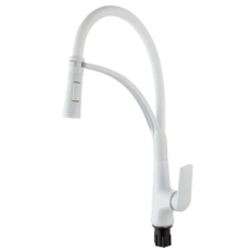Змішувач для кухні Plamix Lucas-017 SET White REFL.White з підведенням (PM0716)