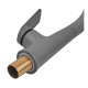 Змішувач для кухні Plamix Lucas-017 SET Graphite Refl.Grey з підведенням (Колір графіт+сил.вилив сірий) (PM0723)