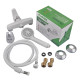 Змішувач для душа Plamix Fidel-003 SET White (з шлангом, лійкою та кронштейном) (PM0730)