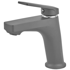 Змішувач для умивальника Plamix Lucas-001 SET Graphite (з підведенням) (Колір графіт) (PM6100)