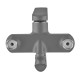 Змішувач для ванни Plamix Lucas-006 Euro SET Graphite (з шлангом, лійкою та кронш.) (Колір графіт) (PM6101)