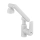 Змішувач для умивальника з регульованим виливом Plamix Oscar-001-FX SET White (з підведенням) (Колір білий) (PM6105)