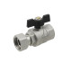 Raftec Кран прямий з накидною гайкою BLACK DN15 1/2