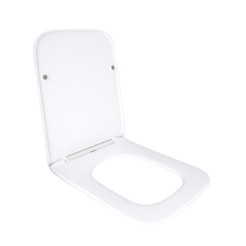 Сидіння для унітаза підлогового (Aries) 445×360×30 мм, White, з мікроліфтом? Slim Duroplast, Quick Release QT03228302W3 Qtap SD00054056