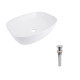 Комплект Qtap Cardinal: Раковина накладна 600x380x140 мм, White, овальна + Донний клапан Pop-up PU02 SD00054589