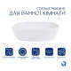 Комплект Qtap Cardinal: Раковина накладна 600x380x140 мм, White, овальна + Донний клапан Pop-up PU02 SD00054589