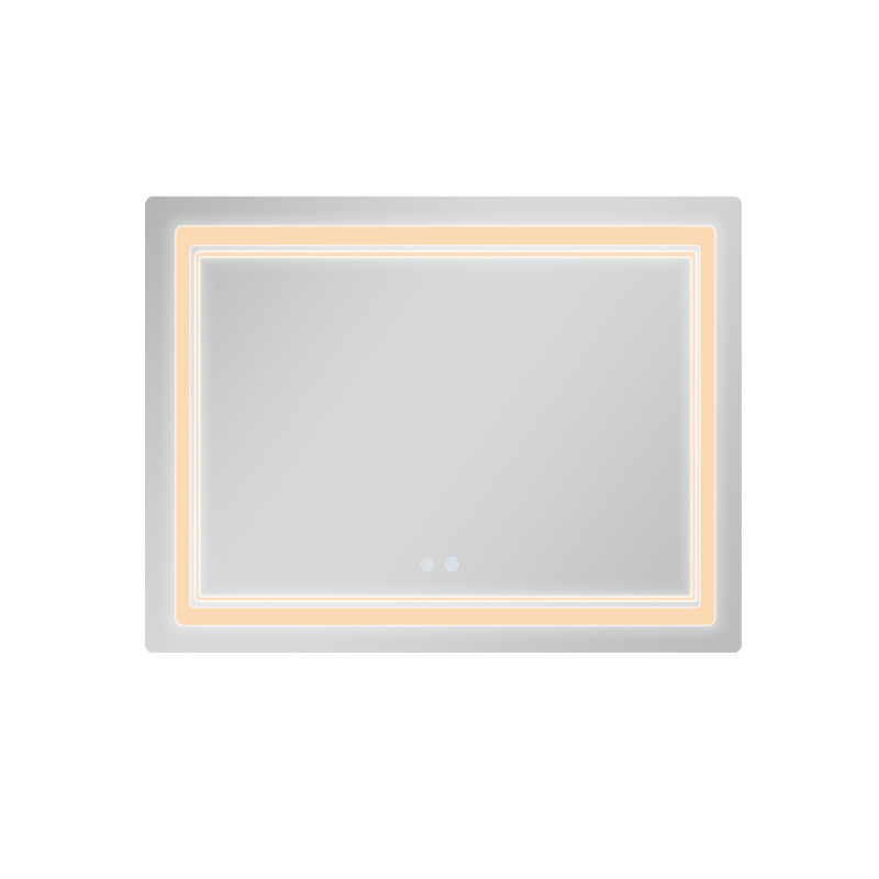Дзеркало Qtap Cardinal (CA2) 1000х800 з LED-підсвічуванням Touch, з антизапотіванням, з димером, рег. темп. кольору (3000-6500K) QT0478C1008048455 SD00054579