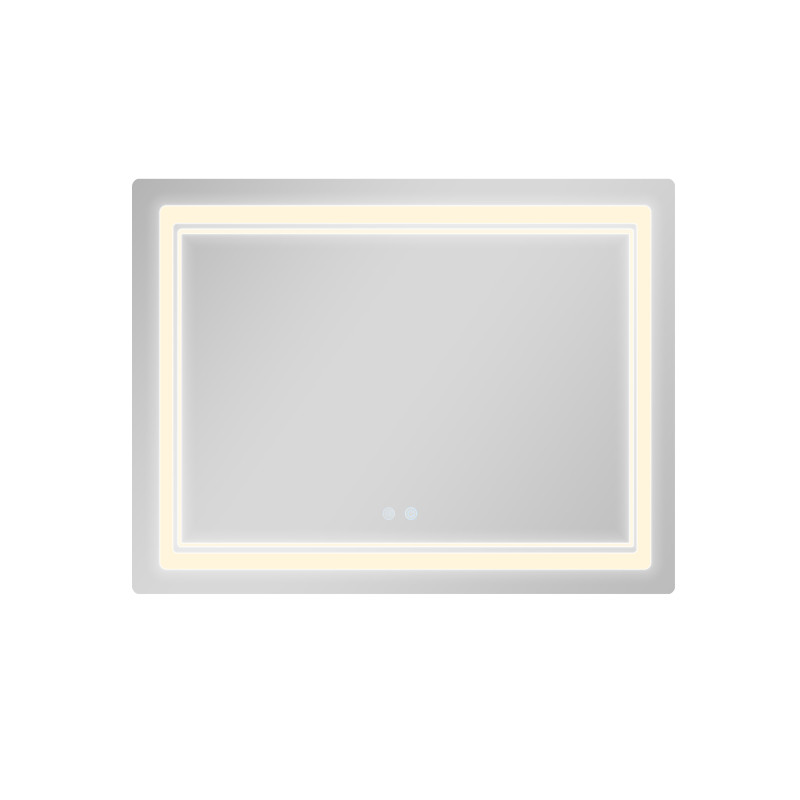 Дзеркало Qtap Cardinal (CA2) 1000х800 з LED-підсвічуванням Touch, з антизапотіванням, з димером, рег. темп. кольору (3000-6500K) QT0478C1008048455 SD00054579