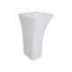 Qtap Комплект Crow: Раковина напольна моноблок 450x435x835 мм White + Донний клапан PU02O