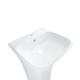 Qtap Комплект Crow: Раковина напольна моноблок 450x435x835 мм White + Донний клапан PU02O