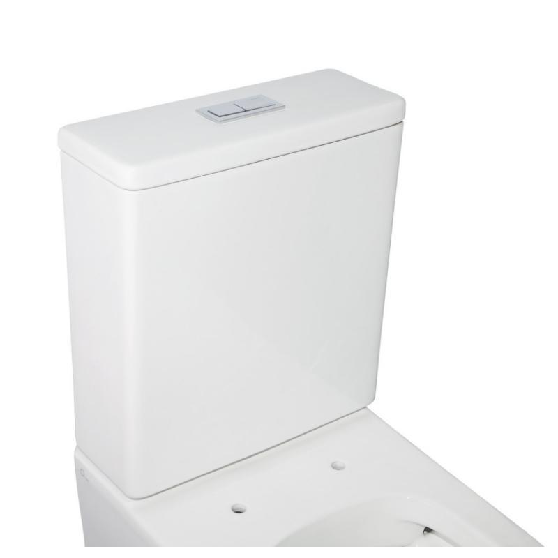 Qtap Унітаз-компакт Crow безобідковий з сідінням Soft-close QT05222170W