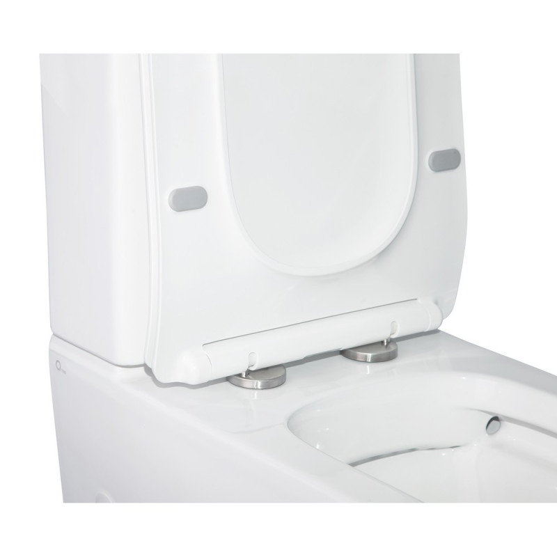 Qtap Унітаз-компакт Crow безобідковий з сідінням Soft-close QT05222170W