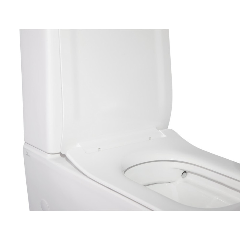 Qtap Унітаз-компакт Crow безобідковий з сідінням Soft-close QT05222170W