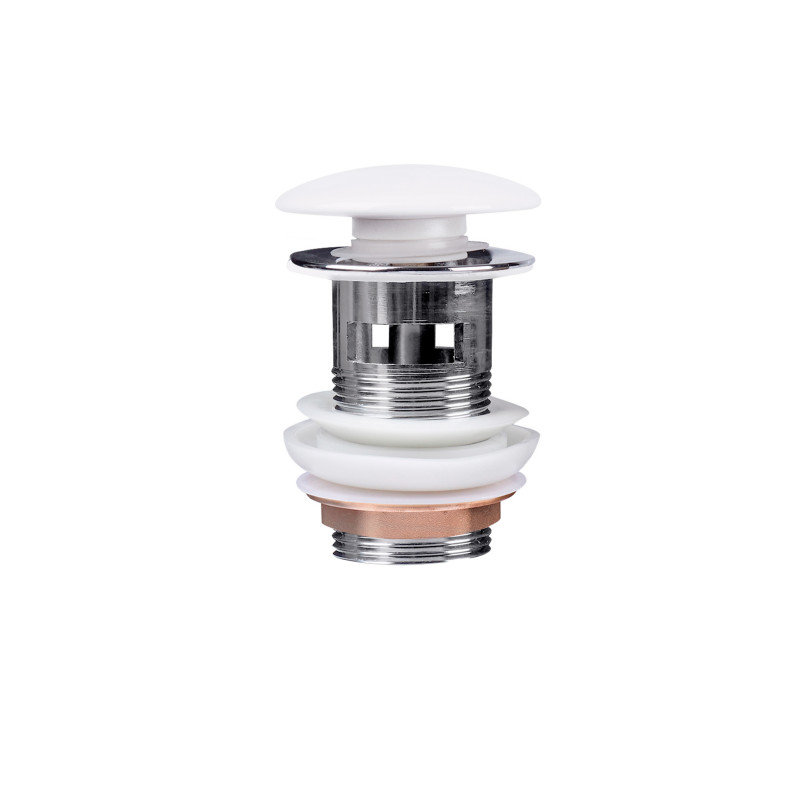 Qtap Донний клапан Pop-up для біде з переливом 70х70х227.5mm White