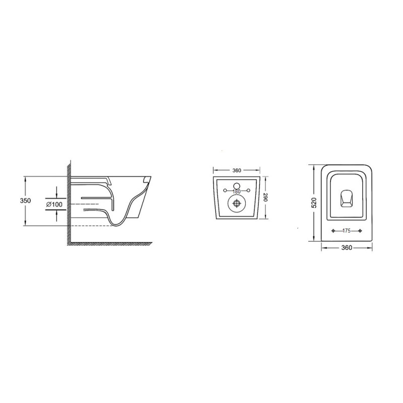 Qtap Унітаз підвісний Crow безобідковий з сідінням Soft-close QT05335170W