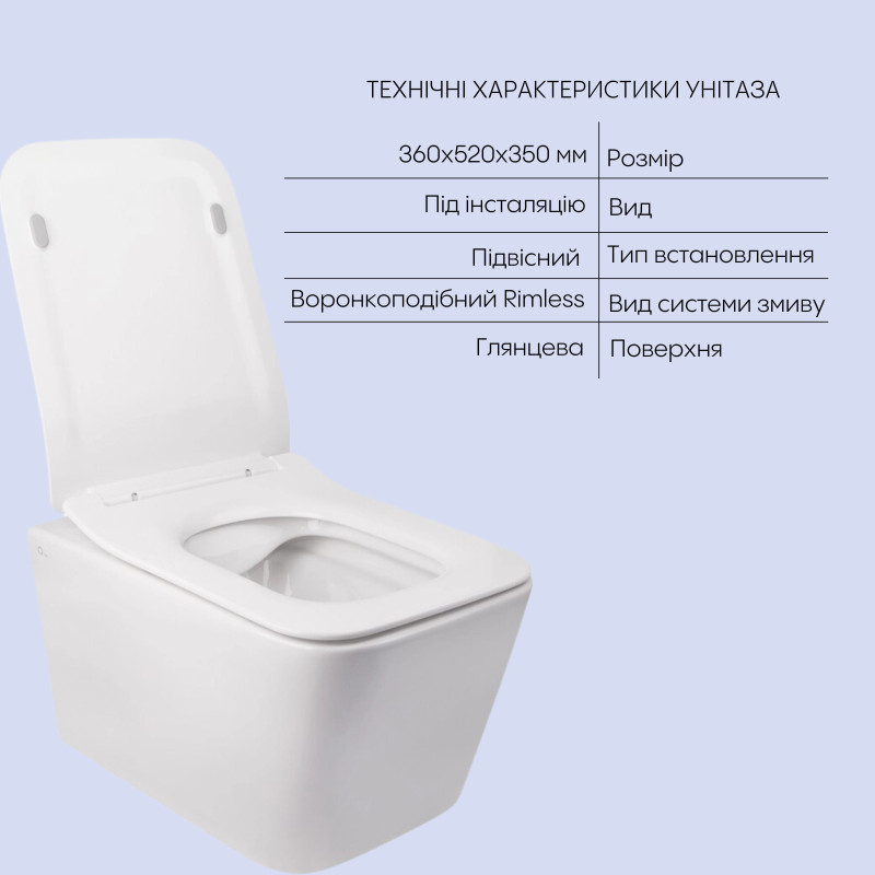 Qtap Комплект Crow 2 в 1: унітаз підвісний Rimless + біде підвісне