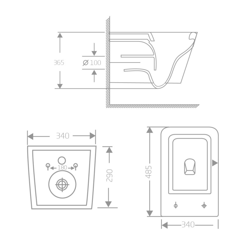 Унітаз підвісний Qtap Crow Ultra Quiet 485×340×290 мм, Matt Black, з сидінням Slim Duroplast/ Soft-close/ Quick Release QT05335171MB SD00054229