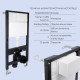 Готове рішення Qtap для ванної кімнати: підвісний унітаз Crow Ultra Quiet 485x340x290 + комплект інсталяції Standard (кругла клавіша White) SD00057842