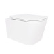 Унітаз підвісний Crow Rimless 485х340х330 мм, White, з сидінням Slim Duroplast/ Soft-close/ Quick Release QT05335171RW Qtap SD00054228
