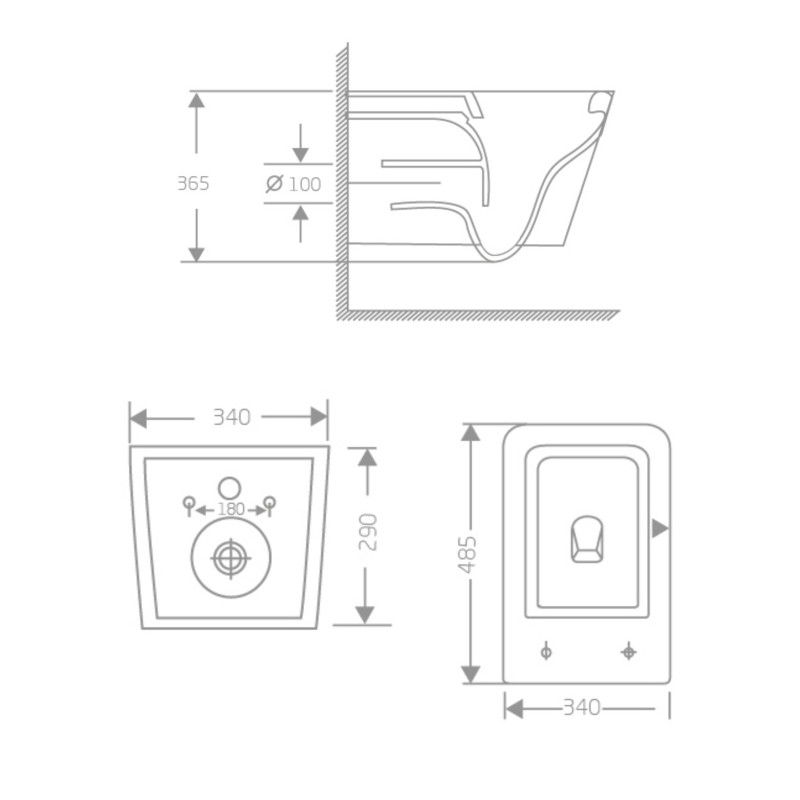 Унітаз підвісний Crow Rimless 485х340х330 мм, White, з сидінням Slim Duroplast/ Soft-close/ Quick Release QT05335171RW Qtap SD00054228