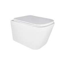 Qtap Унітаз підвісний Crow безобідковий з сідінням Soft-close QT05335171W