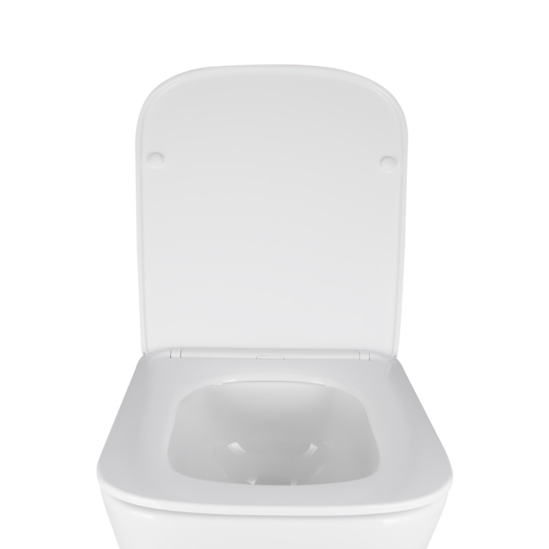 Qtap Унітаз підвісний Crow безобідковий з сідінням Soft-close QT05335171W