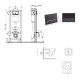 Готове рішення Qtap для ванної кімнати: підвісний унітаз Crow Ultra Quiet 520x360x290 + комплект інсталяції Nest 4 в 1 (лінійна клавіша Matt Black) SD00054320