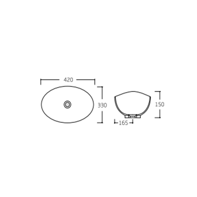 Qtap Раковина-чаша Dove 410x335x145 White QT06113078WN