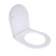 Сидіння для унітаза підлогового (Dove) 425×363×30 мм, White, з мікроліфтом, Slim Duroplast, Quick Release QT06228380BW3 Qtap SD00053462