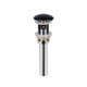 Qtap Донний клапан для раковини PU03O 70х70х227.5 Matt black з переливом