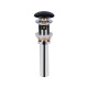 Qtap Донний клапан для раковини PU03O 70х70х227.5 Matt black з переливом