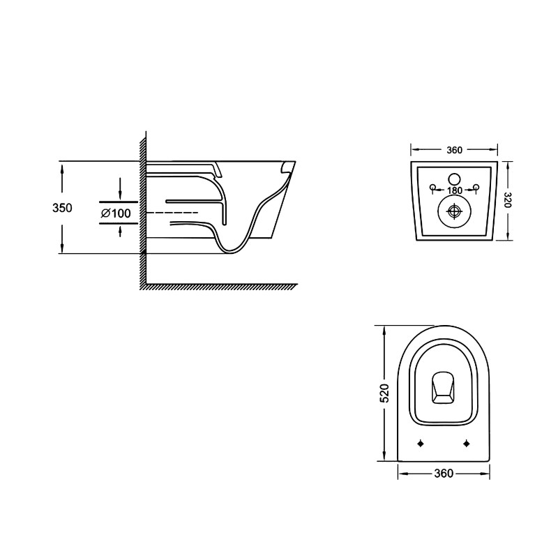Qtap Унітаз підвісний Jay безобідковий з сідінням Soft-close QT07335175W