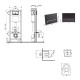 Готове рішення Qtap для ванної кімнати: підвісний унітаз Jay Ultra Quiet 520x360x320 + комплект інсталяції Nest 4 в 1 (лінійна клавіша Matt Black) SD00054319