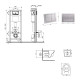 Готове рішення Qtap для ванної кімнати: підвісний унітаз Jay Ultra Quiet 520x360x320 + комплект інсталяції Nest 4 в 1 (квадратна клавіша Satin) SD00054328