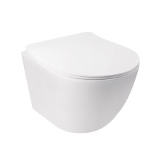 Qtap Унітаз підвісний Jay безобідковий з сідінням Soft-close QT07335176W
