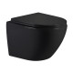 Унітаз підвісний Qtap Jay Ultra Quiet 485х360х320 мм, Matt Black, сидінням Slim Duroplast/ Soft-close/ Quick Relase QT07335177MB SD00054232