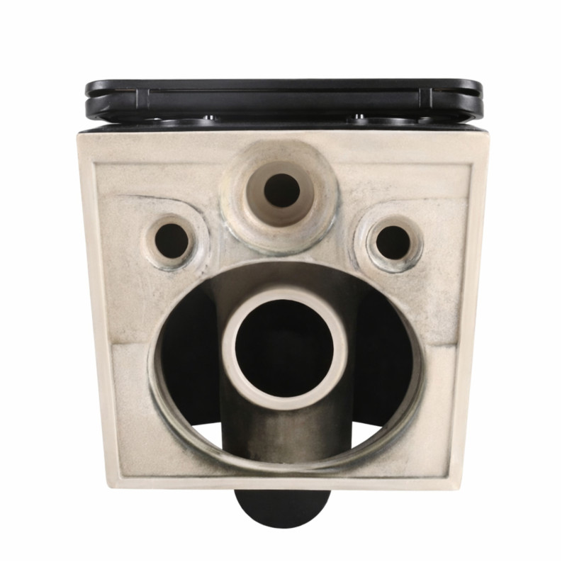 Унітаз підвісний Qtap Jay Ultra Quiet 485х360х320 мм, Matt Black, сидінням Slim Duroplast/ Soft-close/ Quick Relase QT07335177MB SD00054232