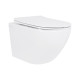 Унітаз підвісний Jay Rimless 485×360×320 мм, White, з сидінням Slim Duroplast/ Soft-close/ Quick Relase QT07335177RW Qtap SD00054231