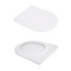 Унітаз підвісний Jay Rimless 485×360×320 мм, White, з сидінням Slim Duroplast/ Soft-close/ Quick Relase QT07335177RW Qtap SD00054231