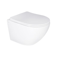 Qtap Унітаз підвісний Jay безободковий Ultra Quiet з сидінням Soft-close QT07335177W