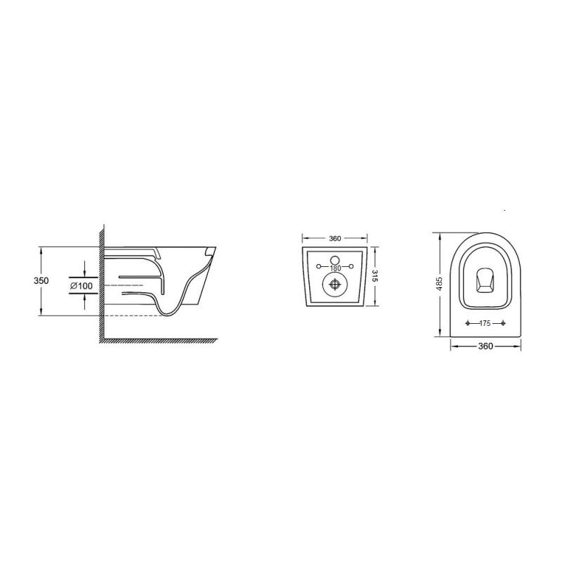Qtap Унітаз підвісний Jay безободковий Ultra Quiet з сидінням Soft-close QT07335177W