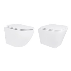 Qtap Акційний набір: Унітаз підвісний Jay Ultra Quiet QT07335177W 485х360х320 + Tern Ultra Quiet QT17332303ASW 490x365x325