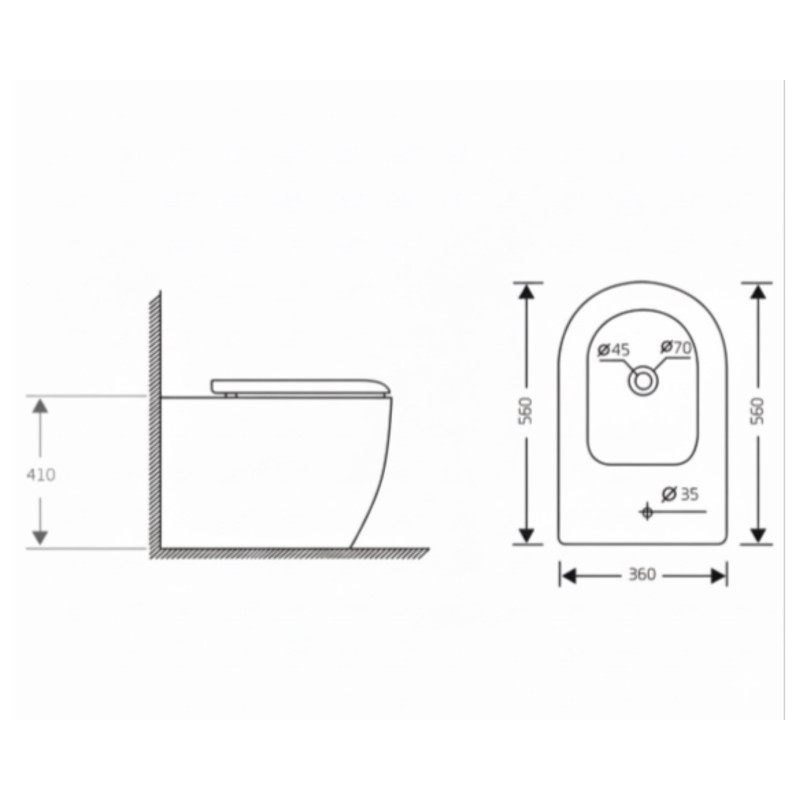 Біде підлогове Qtap Jay 560х360х410 мм, White QT07443375W SD00054234