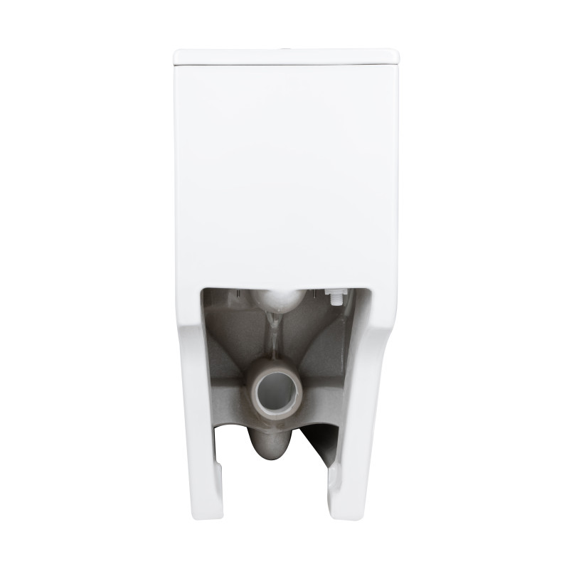 Qtap Унітаз-моноблок підлоговий Kolibri Ultra Quiet безобідковий з сидінням Soft-close WHITE QT10226380W