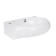 Qtap Комплект Leo: Раковина підвісна овальна ліва 430x290x140 мм White + Донний клапан PU02O
