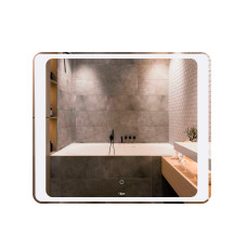 Qtap Дзеркало Leo 800х700 з LED-підсвічуванням Touch, димер, рег. яскравості QT117814187080W